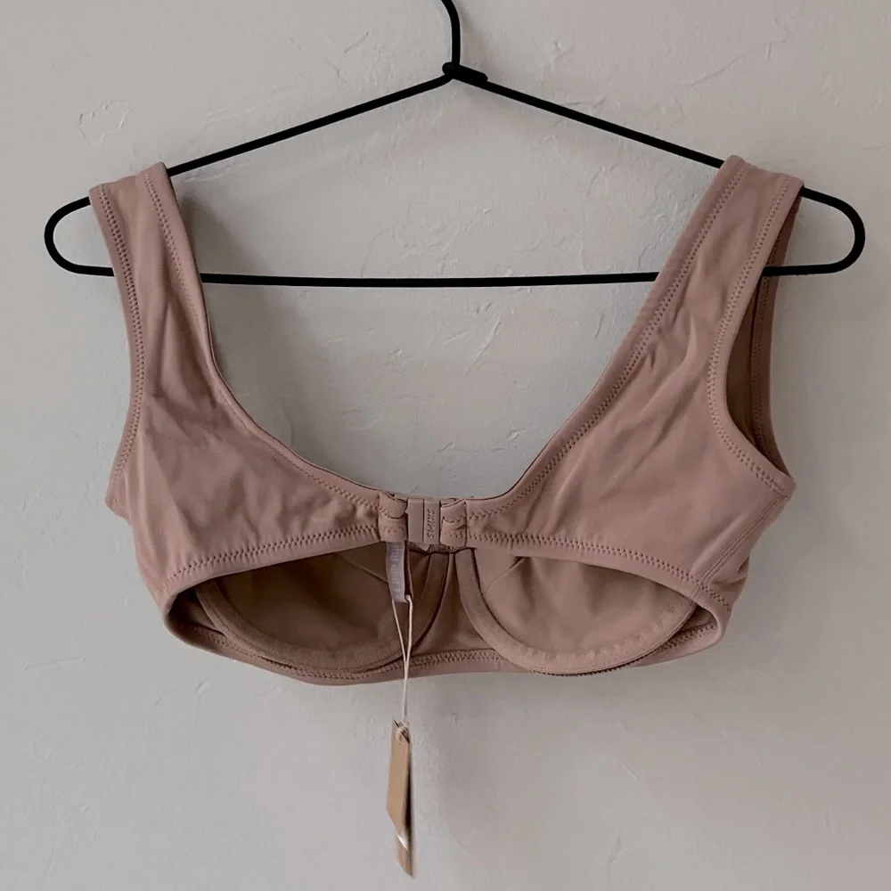 🤎RARE SKIMS SWIM SHAPING UNLINED UNDERWIRE BIKINI TOP SIENNA XXS